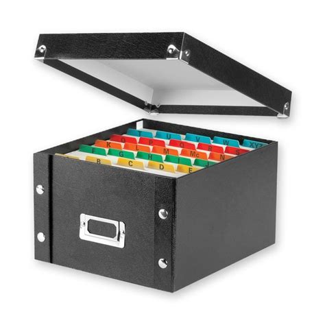 5x8 metal index card box|staples 5x8 index card holder.